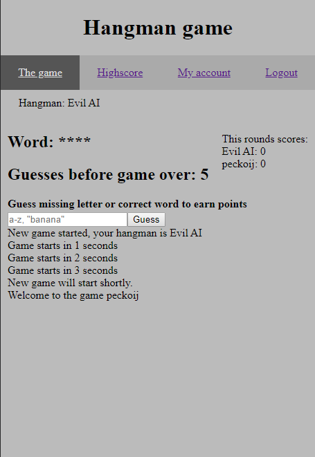 Kuvankaappaus sivusta hangman.peckoij.com
